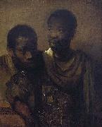 Rembrandt Peale Two young Africans. France oil painting artist